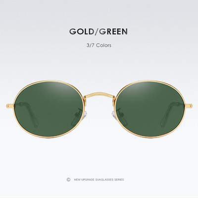 2022 Brand Polarized Women Driving Metal Eyewear Mens Oval Vintage Retro Glasses Малки дизайнерски класически кръгли слънчеви очила Розови