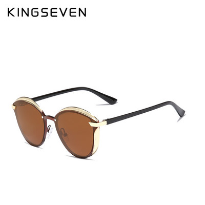 KINGSEVEN Design Cat Eye sunčane naočale Ženske polarizirane luksuzne legure okvira Modne ženske sunčane naočale Retro Oculos De Sol Gafas