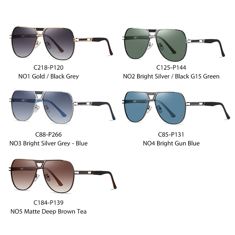 Nove luksuzne muške polarizirane sunčane naočale za vožnju za 2023. za muškarce, žene, brend dizajnerske muške vintage crne pilotske sunčane naočale