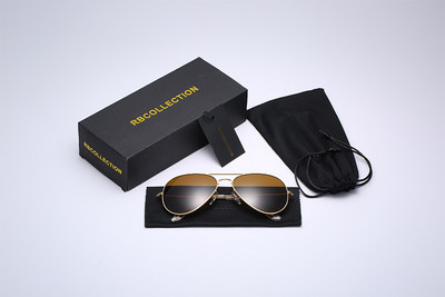 R.BCOLLECTION Glass lens metalni okvir zrakoplovne sunčane naočale 3025 žene muškarci ženski brand oculos vintage sunčane naočale s kutijom