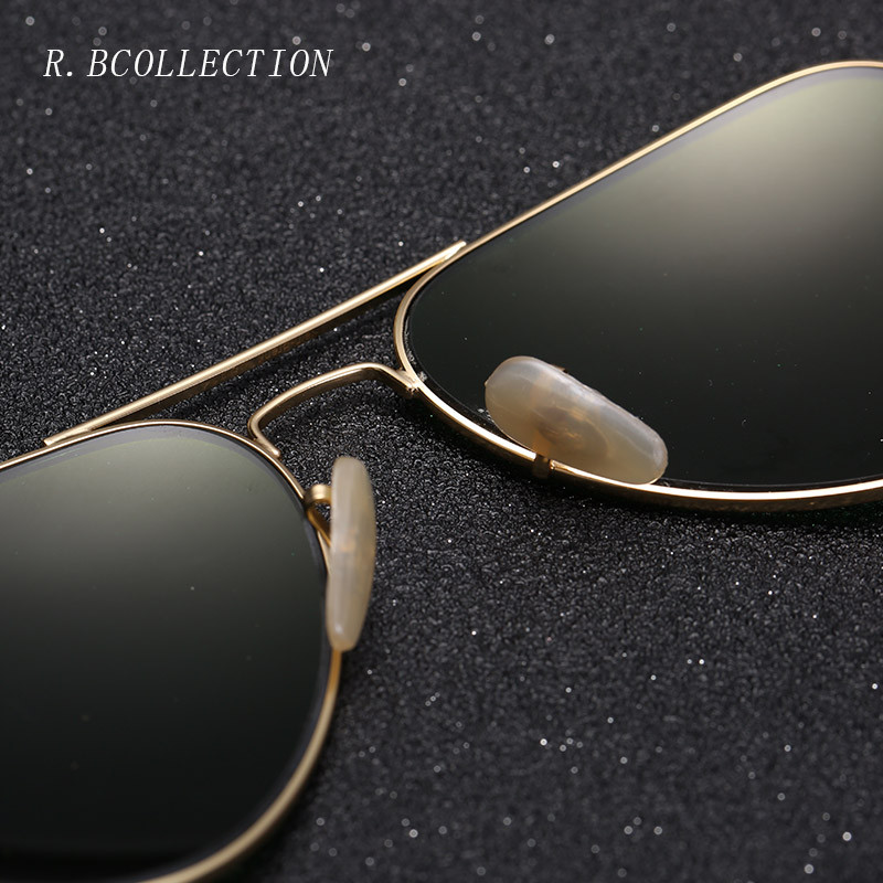 R.BCOLLECTION Glass lens metalni okvir zrakoplovne sunčane naočale 3025 žene muškarci ženski brand oculos vintage sunčane naočale s kutijom