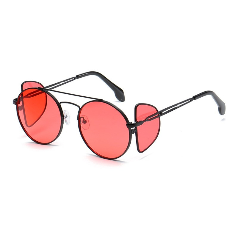 Okrugle Steampunk sunčane naočale Muške marke Ženske Chic Vintage sunčane naočale Metalne modne ženske naočale Naočale Uv400 crne