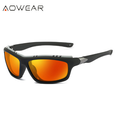 AOWEAR Férfi Luxus Sport Polarizált Napszemüvegek Férfi Divat Kültéri Szemüvegek Napszemüveg Férfi Márka Design Tükör Napszemüvegek Oculos