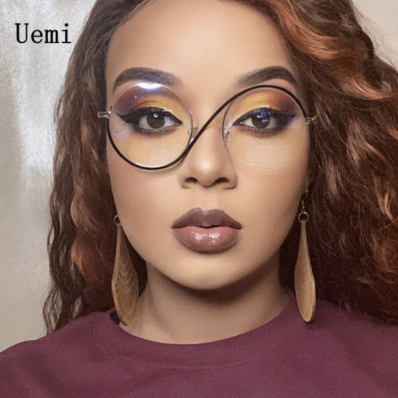 2023, novi modni okrugli okvir protiv plave svjetlosti, ženske naočale, kvalitetne retro metalne noge, prozirne prozirne leće, ženske naočale