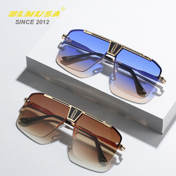 BLMUSA 2021 Нови квадратни бизнес слънчеви очила Мъжки слънчеви очила за шофиране на кола Cool Man Eyewear Модни дамски декоративни очила UV400