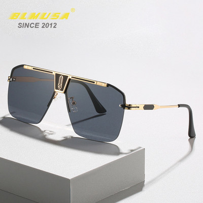 BLMUSA 2021 Нови квадратни бизнес слънчеви очила Мъжки слънчеви очила за шофиране на кола Cool Man Eyewear Модни дамски декоративни очила UV400