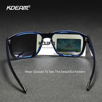 Fashion Polarized γυαλιά ηλίου για άντρες KDEAM Square Cool πολύχρωμες αποχρώσεις καθρέφτη Γυναικεία γυαλιά ηλίου για υπαίθρια οδήγηση με δωρεάν κουτί