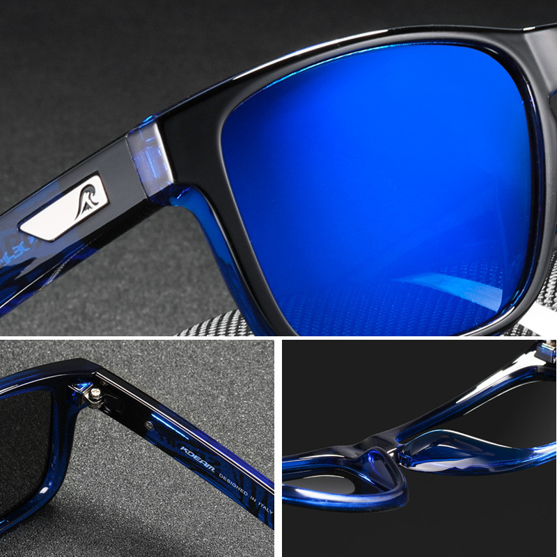 Modne polarizirane sunčane naočale za muškarce KDEAM četvrtaste hladne šarene zrcalne nijanse Ženske sunčane naočale za vožnju na otvorenom s besplatnom kutijom