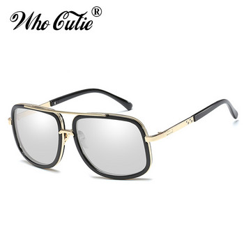 Големи квадратни слънчеви очила Мъжки марков дизайн Луксозни висококачествени ретро златни рамки Мъжки слънчеви очила Големи слънчеви очила за шофиране OM42