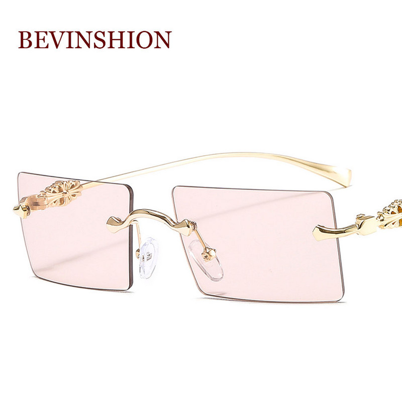Ochelari de soare în stil baroc cu design de marcă pentru femei ochelari de soare pătrați fără montură pentru bărbați, retro, noi, nuanțe de ochelari la modă 2020