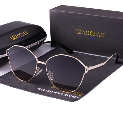 LMAOCLAN Дамски поляризирани слънчеви очила Луксозна мода Anomaly Ladies Vintage Brand Designer Женски слънчеви очила oculos gafas
