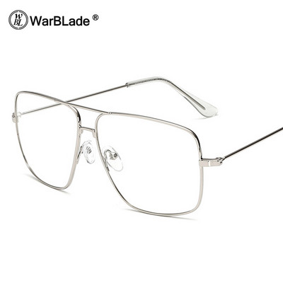 Ochelari de vedere pătrați de lux pentru femei Ochelari vintage Ramă optică Metal auriu Ochelari unisex ochelari cu lentile clare ochelari cu lumină albastră