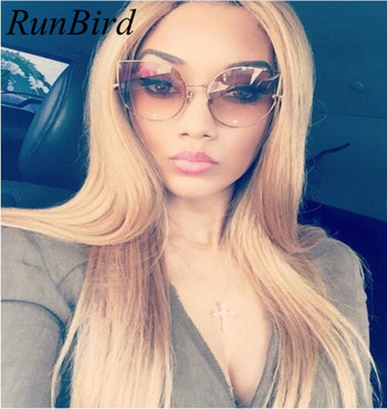 RunBird Fashion Γυναικεία γυαλιά ηλίου Cat Mirror Γυαλιά μεταλλικά γυαλιά ηλίου Cat Eye Γυναικεία επώνυμα σχεδιαστής υψηλής ποιότητας τετράγωνο στυλ R058