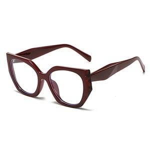Γυναικεία γυαλιά οράσεως Ακανόνιστος καθαρός φακός γυαλιά 2022 Trend No Grade Myopia Prescription Optical Frame Ladies Blue Light