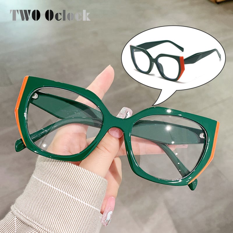 Γυναικεία γυαλιά οράσεως Ακανόνιστος καθαρός φακός γυαλιά 2022 Trend No Grade Myopia Prescription Optical Frame Ladies Blue Light