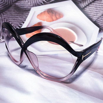 Vintage Anti Blue Light Υπερμεγέθη γυαλιά οράσεως σε σχήμα Τ Γυναικεία Νέα μόδα Στρογγυλά Hollow Cat Eye Glasses Γυναικείες αποχρώσεις