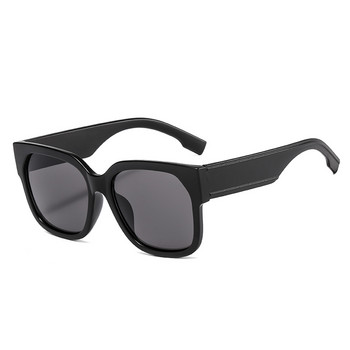 Винтидж големи квадратни слънчеви очила за жени Луксозна марка Големи слънчеви очила Дамски черни нюанси Син градиент Oculos de sol UV400