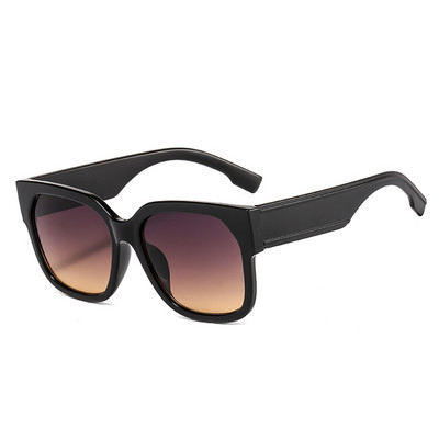 Vintage velike četvrtaste sunčane naočale za žene Luksuzni brend Prevelike sunčane naočale Ženske crne nijanse Plavi gradijent Oculos de sol UV400