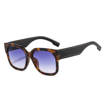 Vintage velike četvrtaste sunčane naočale za žene Luksuzni brend Prevelike sunčane naočale Ženske crne nijanse Plavi gradijent Oculos de sol UV400