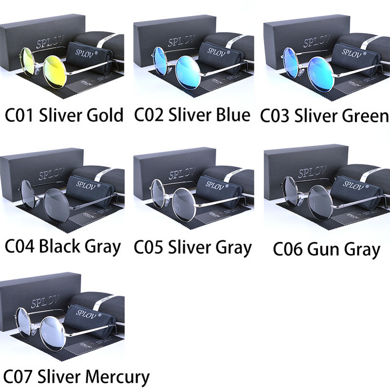 Dizajnerske marke 2017. Klasične polarizirane okrugle sunčane naočale Ženske male vintage retro naočale Muške metalne naočale za vožnju