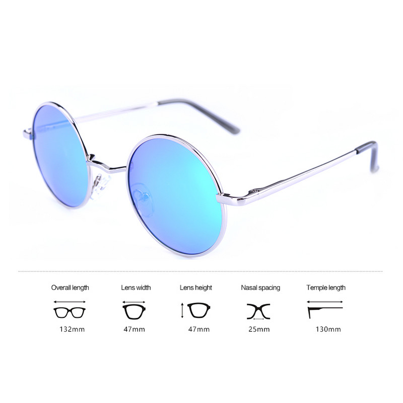 Dizajnerske marke 2017. Klasične polarizirane okrugle sunčane naočale Ženske male vintage retro naočale Muške metalne naočale za vožnju