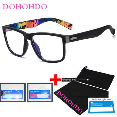 Modni okvir za naočale protiv plave svjetlosti za muškarce, žene, prozirne leće, naočale za računalne igre, četvrtaste naočale, optički okvir protiv UV zraka