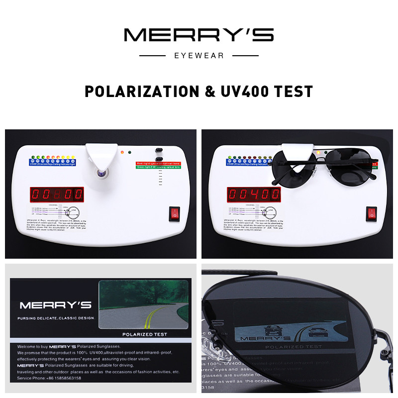 MERRYS DESIGN Vyriški klasikiniai HD poliarizuoti akiniai nuo saulės Pilot akiniai nuo saulės vyrams vyriški akiniai UV400 apsauga S8309
