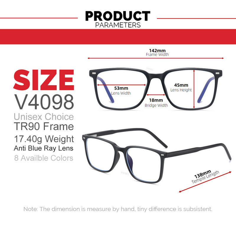 VIVIBEE 2022 Square Blue Light Blocking Glasses Мъжки TR90 Light Frame Anti Blue Ray очила Дамски класически компютърни очила