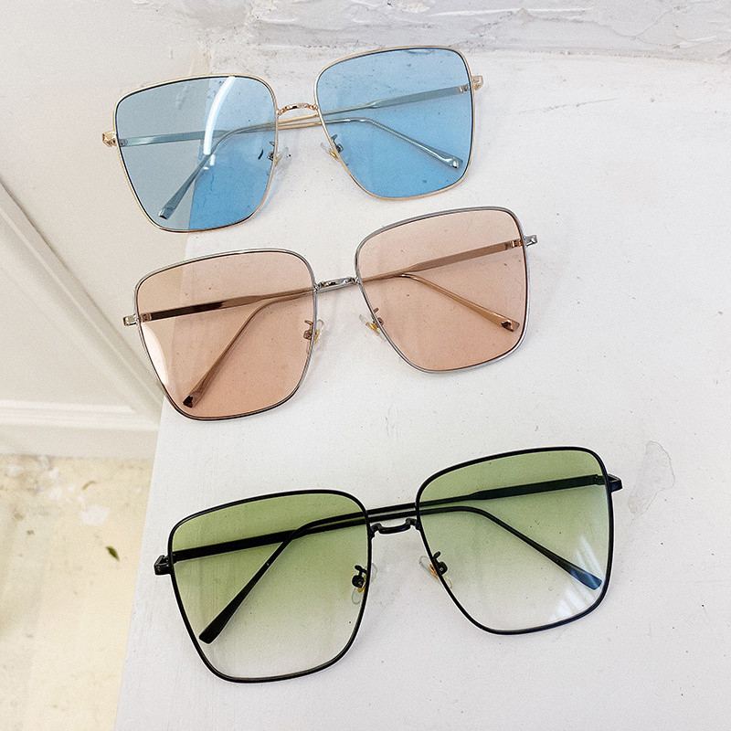 Nove vintage metalne prevelike četvrtaste sunčane naočale ženske marke Modne sunčane naočale velikog okvira u boji muške sjenila za vožnju Oculos Feminino