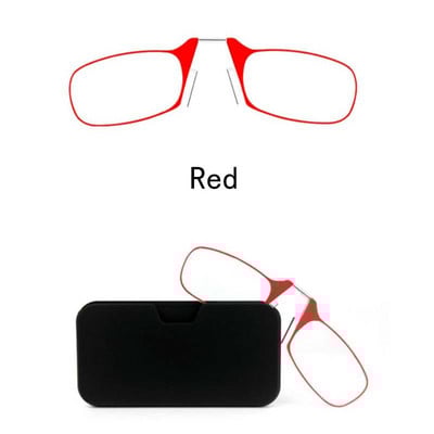 Ochelari de citire pentru nas cu clemă fără picioare, atât pentru bărbați, cât și pentru femei, telefon portabil lipicios pentru a trimite husă ultra-subțire pentru ochelari +2,00 +2,50