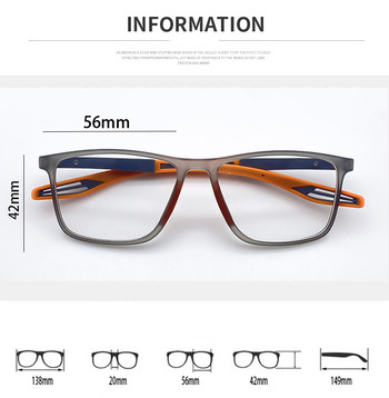 May Flower Висококачествени очила за четене, блокиращи синя светлина Мъжки спортни диоптрични рамки за очила за мъже