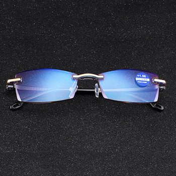 seemfly Очила за четене Мъжки Очила против сини лъчи Пресбиопия Дамски Винтидж очила без рамки Диоптър +1,0 1,5 2,0 2,5 3,0 3,5 4,0