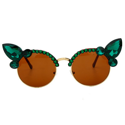 Vintage dijamantne sunčane naočale Ženske luksuzne marke Cat Eye sunčane naočale Pink Blue Crystal Punk sunčane naočale Muške nijanse UV400 okulari