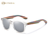 KITHDIA polarizirani PC okvir s drvenim nogama sunčane naočale za muškarce ili žene Drvene ručke u boji S5062