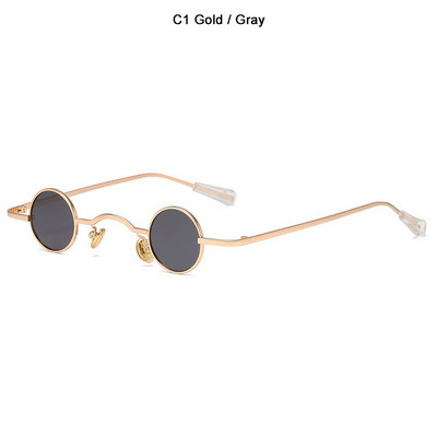 JackJad Classic Vintage Gothic Vampire SteamPunk Style Поляризирани слънчеви очила 28 mm Супер малки кръгли маркови слънчеви очила 915