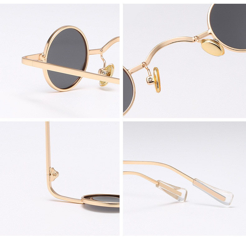 JackJad Classic Vintage Gothic Vampire SteamPunk Style Поляризирани слънчеви очила 28 mm Супер малки кръгли маркови слънчеви очила 915