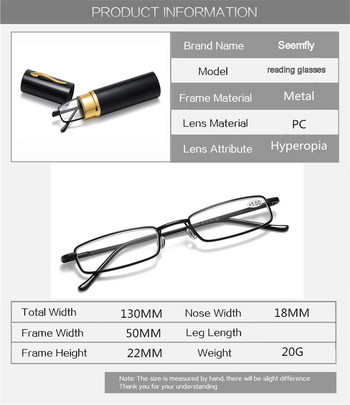 Унисекс очила за четене Мъже Жени Ултра леки преносими очила против умора и пресбиопия с калъф Очила с диоптър +1,0 1,5 2,0