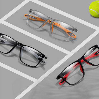 Ултра леки силиконови TR Спортни очила против синя светлина Мъжки баскетболни футболни очила за късогледство против проливане -6.0