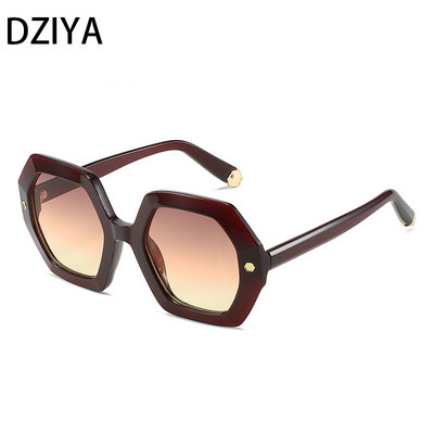 Ochelari de soare poligon supradimensionați Femei Bărbați Ochelari de soare Nuante Ochelari Rame mari Ochelari de vedere pentru exterior pentru femei Oculos 60551
