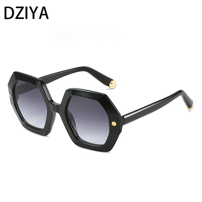 Ochelari de soare poligon supradimensionați Femei Bărbați Ochelari de soare Nuante Ochelari Rame mari Ochelari de vedere pentru exterior pentru femei Oculos 60551