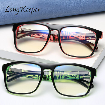 LongKeeper Anti Blue Light Компютърни очила за мъже Прозрачни рамки за очила Очила за блокиране на синя светлина Оптични очила за игри