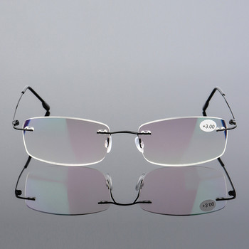 Elbru Ultralight TR90 Memory Titanium Rimless Γυαλιά Ανάγνωσης Ανδρικά και Γυναικεία Γυαλιά Πρεσβυωπίας +1,0 +1,5 +2,0 έως +3,5 +4,0