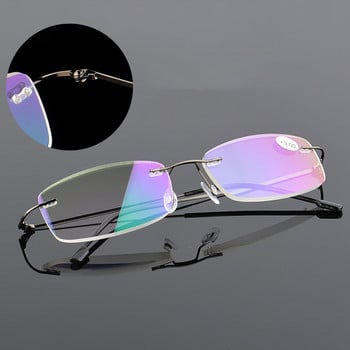 Elbru Ultralight TR90 Memory Titanium Rimless Γυαλιά Ανάγνωσης Ανδρικά και Γυναικεία Γυαλιά Πρεσβυωπίας +1,0 +1,5 +2,0 έως +3,5 +4,0