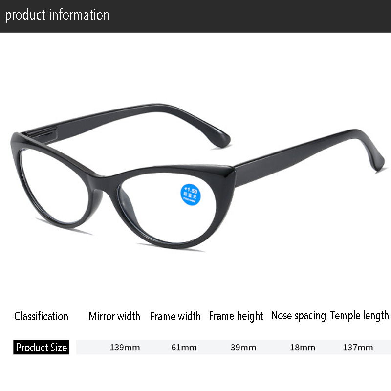 Elbru naočale za čitanje Muške naočale protiv plavih zraka za dalekovidnost Ženske vintage mačkaste naočale dioptrija +1.0 1.5 2.0 2.5 3.0 3.5 4.0