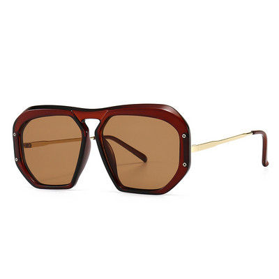 46591 Неправилни ретро слънчеви очила Мъже Жени Модни нюанси UV400 Винтидж очила