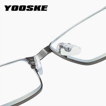 Мъжки бизнес очила за четене от неръждаема стомана YOOSKE за мъжки оптични очила за четене с пресбиопия +1,0 1,5 2,0 2,5 3 3,5 4,0