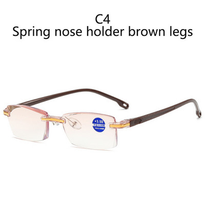 Nove naočale za čitanje protiv plave zrake, muškarci, žene, naočale bez okvira za prezbiopiju za žene, plave naočale