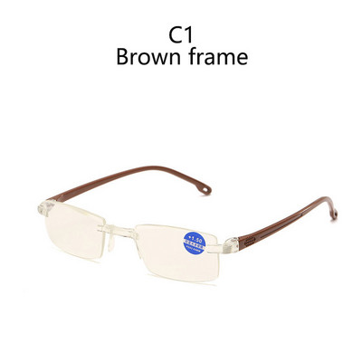 Nove naočale za čitanje protiv plave zrake, muškarci, žene, naočale bez okvira za prezbiopiju za žene, plave naočale