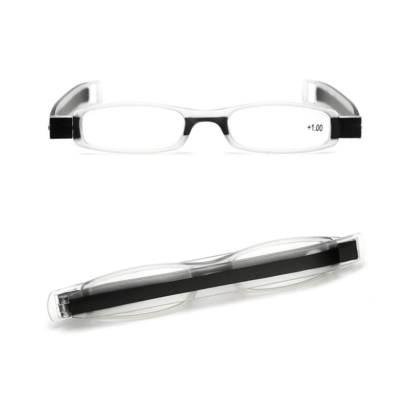 BEGREAT rotacija od 360 stupnjeva sklopivi okvir za naočale za čitanje prijenosne naočale mini naočale za dalekovidnost i dalekovidnost za žene muškarce