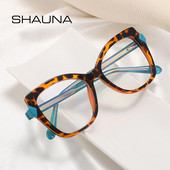 SHAUNA Retro TR90 Cat Eye ženski okviri za naočale Prozirne naočale protiv plave svjetlosti Muški modni optički dvobojni okvir
